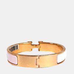 Pre Owned Hermes Metal Click H Bracelet PM