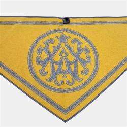 Pre Owned Hermès Cashmere Mustard/Grey Triangle Scarf