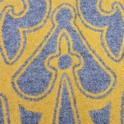 Pre Owned Hermès Cashmere Mustard/Grey Triangle Scarf