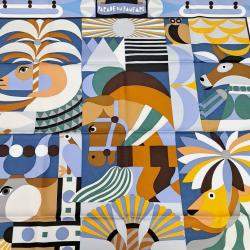 Pre Owned Hermès Parade en Fanfare Multicolor Silk Scarf
