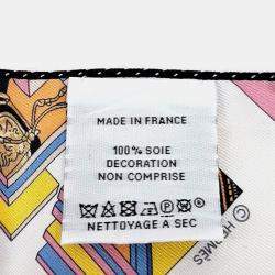 Pre Owned Hermes Baguette Twilly Multicolor Silk Scarf