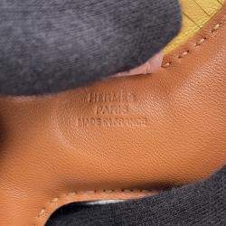 Pre Owned Hermes Rodeo Gold/ Paille/Rose Sakura Lambskin Size Pm