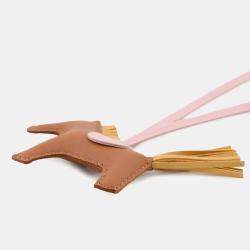 Pre Owned Hermes Rodeo Gold/ Paille/Rose Sakura Lambskin Size Pm