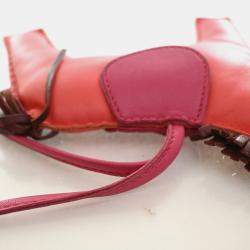 Pre Owned Hermes Rodeo GM Rose Jaipur Milo Lambskin Bag Charm
