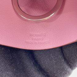 Pre Owned Hermes Clochette Long Necklace Lucky Daisy Mauve Sylvestre/Cuivre/White Swift Leather Metal
