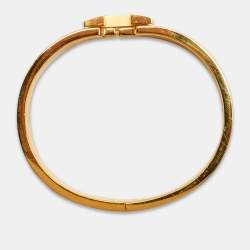 مملوكة مسبقًا Hermes Clic H Enamel Gold Plated Bracelet