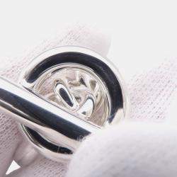 Pre Owned Hermes Croisette Size GM/53 #13 Sterling Silver Women's Ring