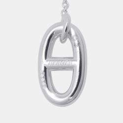 Pre Owned Hermes Chaine d'Ancre Farandole Earrings Sterling Silver Women's Earrings