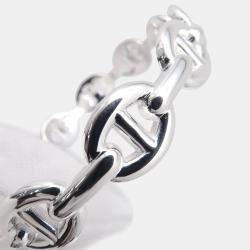 Pre Owned Hermes Chaine d'Ancre LG Silver 925 Bracelet