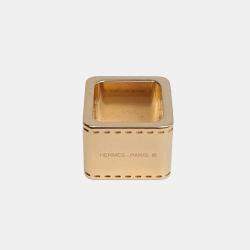 Pre Owned Hermès Gold Tone Scarf Ring