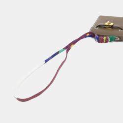 Pre Owned Hermes Kelly Twilly Etoupe Tadelakt Leather Silk Bag Charm