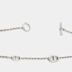 Pre Owned Hermès Farandole Sterling Silver Long Station Necklace