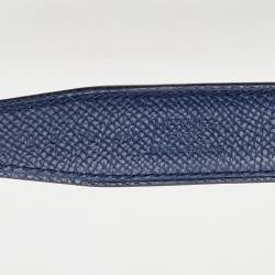 Pre Owned Hermes HDN 90 CM Reversible Buckle Belt Blue Ombre Swift and Epsom Leather