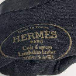 Pre Owned Hermès Black Leather Gloves