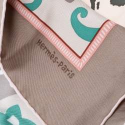 Pre Owned Hermes Multicolor L'annee du Dragon Print Silk Square Scarf