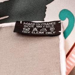 Pre Owned Hermes Multicolor L'annee du Dragon Print Silk Square Scarf