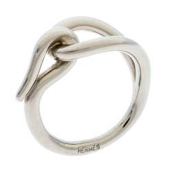 Hermès Chaîne d'Ancre Palladium Scarf Ring