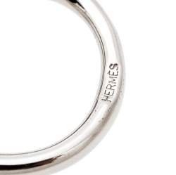 Pre Owned Hermes Palladium Plated Jumbo Hook Scarf Ring