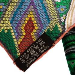 Pre Owned Hermes Light Pink L'Arbre Du Vent Print Silk Square Scarf