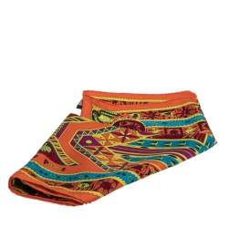 Pre Owned Hermes Orange Ors Bleus d'Afrique Silk Square Scarf 