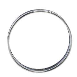 Pre Owned Hermes Caleche Black Enamel Palladium Plated Bangle Bracelet