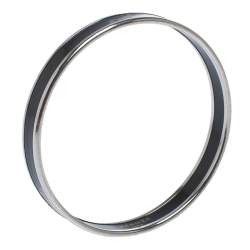 Pre Owned Hermes Caleche Black Enamel Palladium Plated Bangle Bracelet