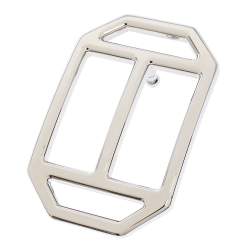 Pre Owned Hermes Silver Metal Tone H Hexagonal Buckle