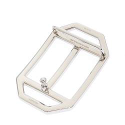 Pre Owned Hermes Silver Metal Tone H Hexagonal Buckle