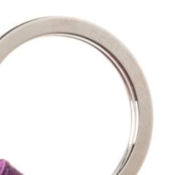 Pre Owned Hermes Purple Lambskin Leather Carmen Tassel Keychain