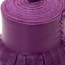 Pre Owned Hermes Purple Lambskin Leather Carmen Tassel Keychain