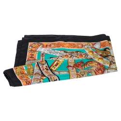 Pre Owned Hermes Multicolor Le Songe De La Licorne Silk Twill Square Scarf