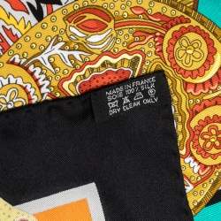 Pre Owned Hermes Multicolor Le Songe De La Licorne Silk Twill Square Scarf