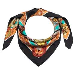 Pre Owned Hermes Multicolor Le Songe De La Licorne Silk Twill Square Scarf