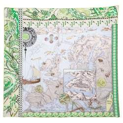 Hermès Multicolor Le Voyage de Pythéas Silk Scarf