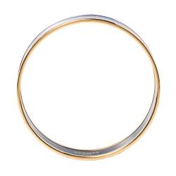Pre Owned Hermes Caleche Blue Enamel Gold Plated Narrow Bangle Bracelet