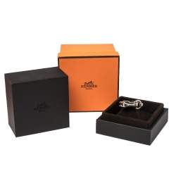 Pre Owned Hermès Sterling Silver Galop Ring Size EU 52