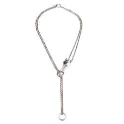 Pre Owned Hermès Sterling Silver Galop Necklace MM