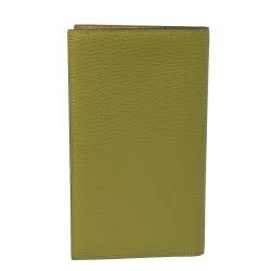 Pre Owned Hermes Vert Chartreuse Mysore Leather Vision II Simple Agenda Cover