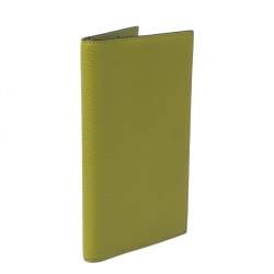 Pre Owned Hermes Vert Chartreuse Mysore Leather Vision II Simple Agenda Cover