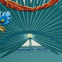 Pre Owned Hermès Green Mythiques Phoenix Silk Scarf