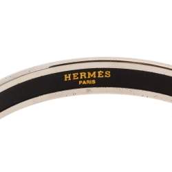 Pre Owned Hermès Red Enamel Calèche Narrow Bangle Bracelet