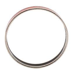 Pre Owned Hermès Red Enamel Calèche Narrow Bangle Bracelet