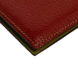 Pre Owned Hermes Feu Chevre Mysore Leather Agenda Cover 