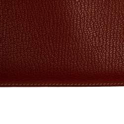 Pre Owned Hermes Feu Chevre Mysore Leather Agenda Cover 