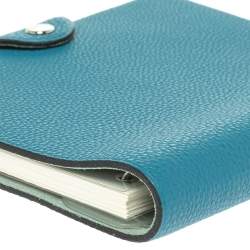 Pre Owned Hermes Blue Leather Agenda Cover