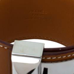 Pre Owned Hermès Collier de Chien Tan Brown Leather Cuff Bracelet