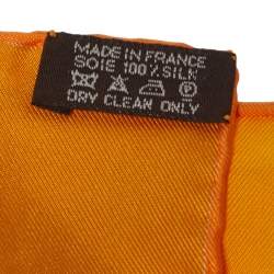 Pre Owned Hermès Yellow Silk Nuees Imaginaires Silk Scarf