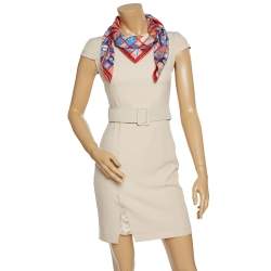 Pre Owned Hermès Red Voyage en Hermès Silk Scarf