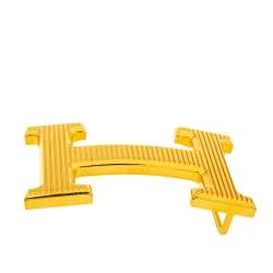 Pre Owned Hermès H Calandre Striée Gold Plated Belt Buckle