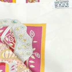 مملوكة مسبقًا وشاح هيرمس حرير مربع لو سونغ دو لو ليكورن متعدد الألوان